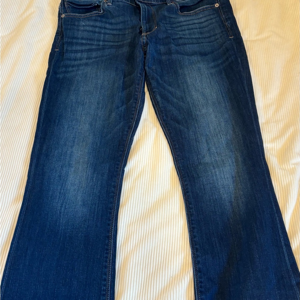 Express Blue Flare Wide Leg Jeans